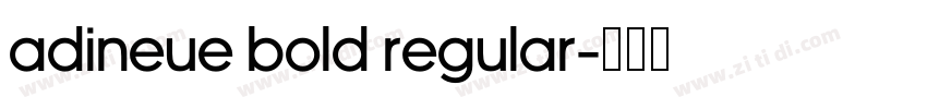 adiNeue Bold Regular字体转换